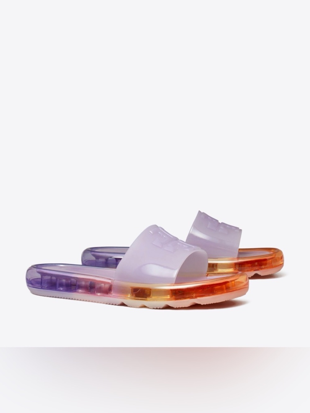 TORY BURCH BUBBLE JELLY, color Spring Lavendar/multi, size 7